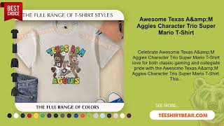 Awesome Texas A&amp;amp;M Aggies Character Trio Super Mario T-Shirt