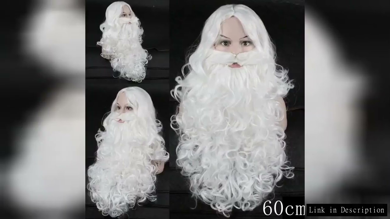 Santa Claus Wig And Beard Synthetic Hair DIY Fancy Dress Fake Beard  Short Cosplay Wigs For Men Whit