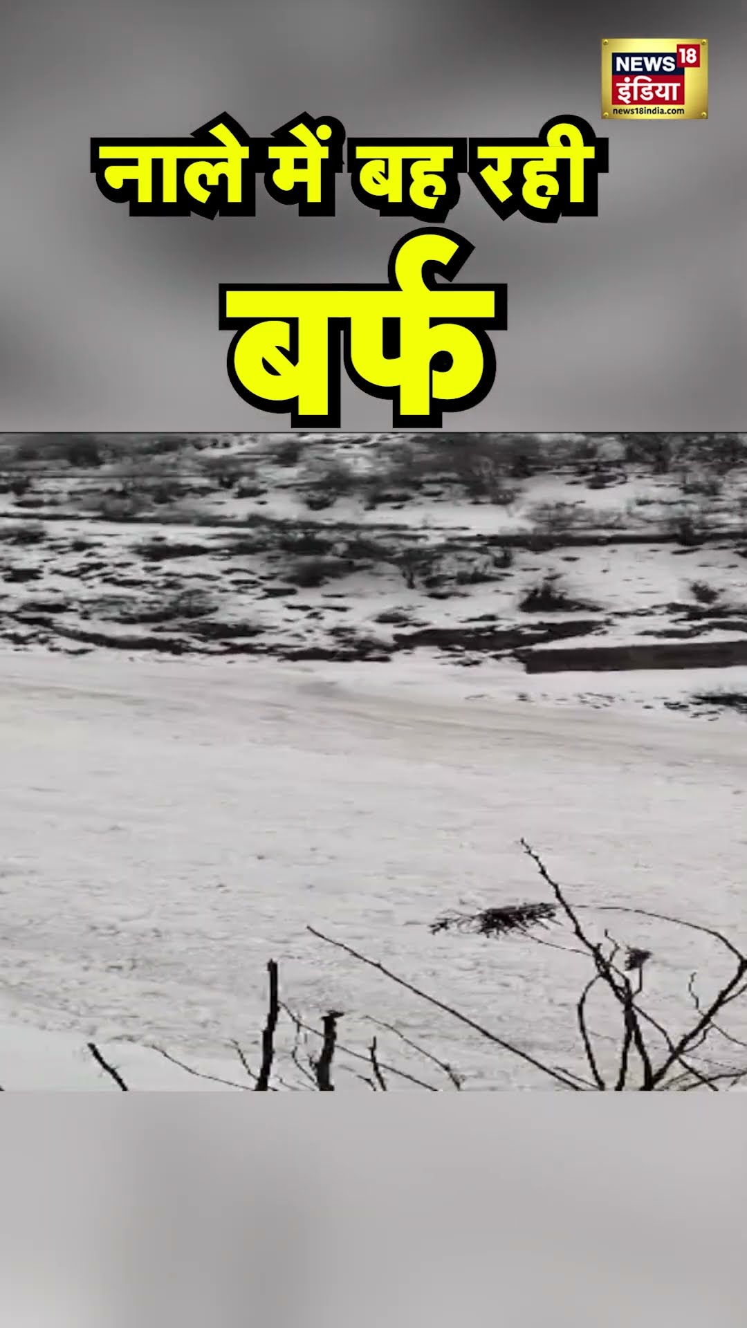 Lahaul Spiti : नाले में पानी की जगह बर्फ का सैलाब । #shorts । Snowfall । N18S