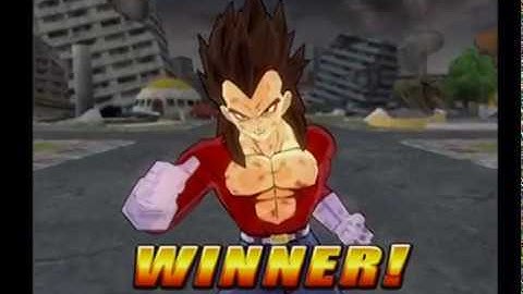DBZ Budokai Tenkaichi 2 - SSJ4 Vegeta Vs DBGT Villians