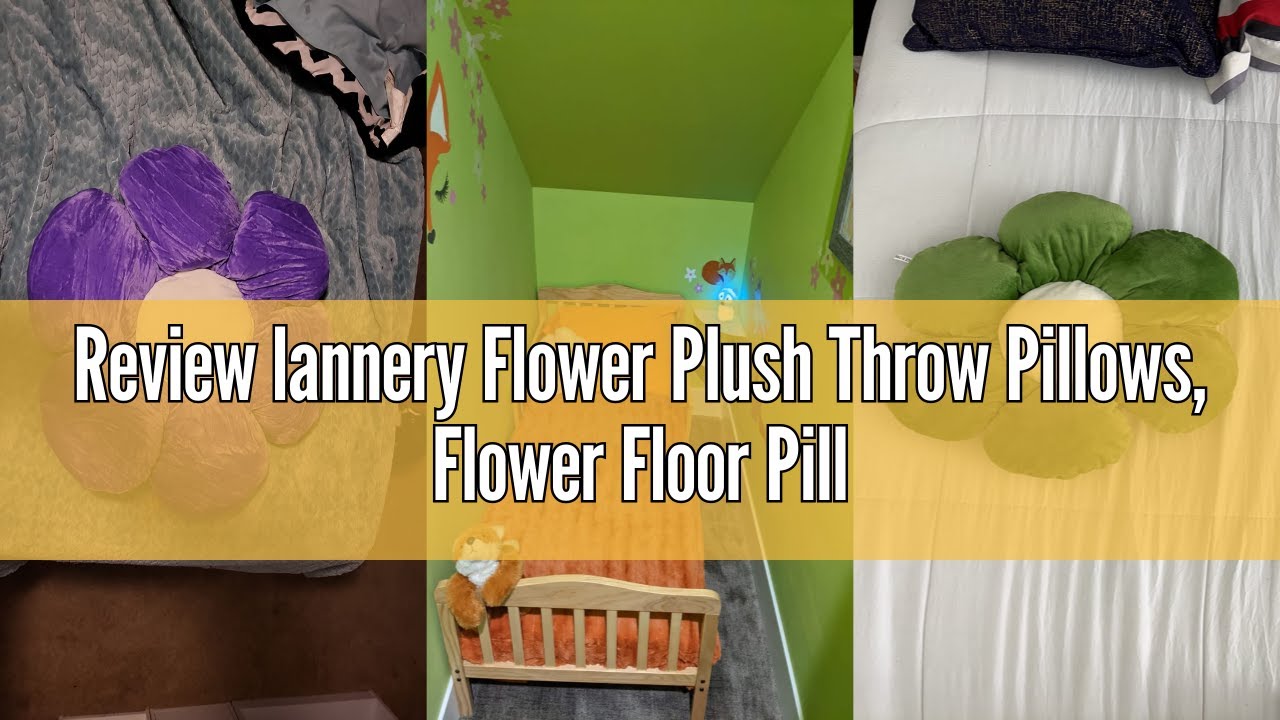 Review lannery Flower Plush Throw Pillows, Flower Floor Pillow Seating Cushion Toy for Reading, Room