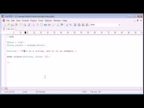 Beginner PHP Tutorial   48   String Functions  String Position Part 1