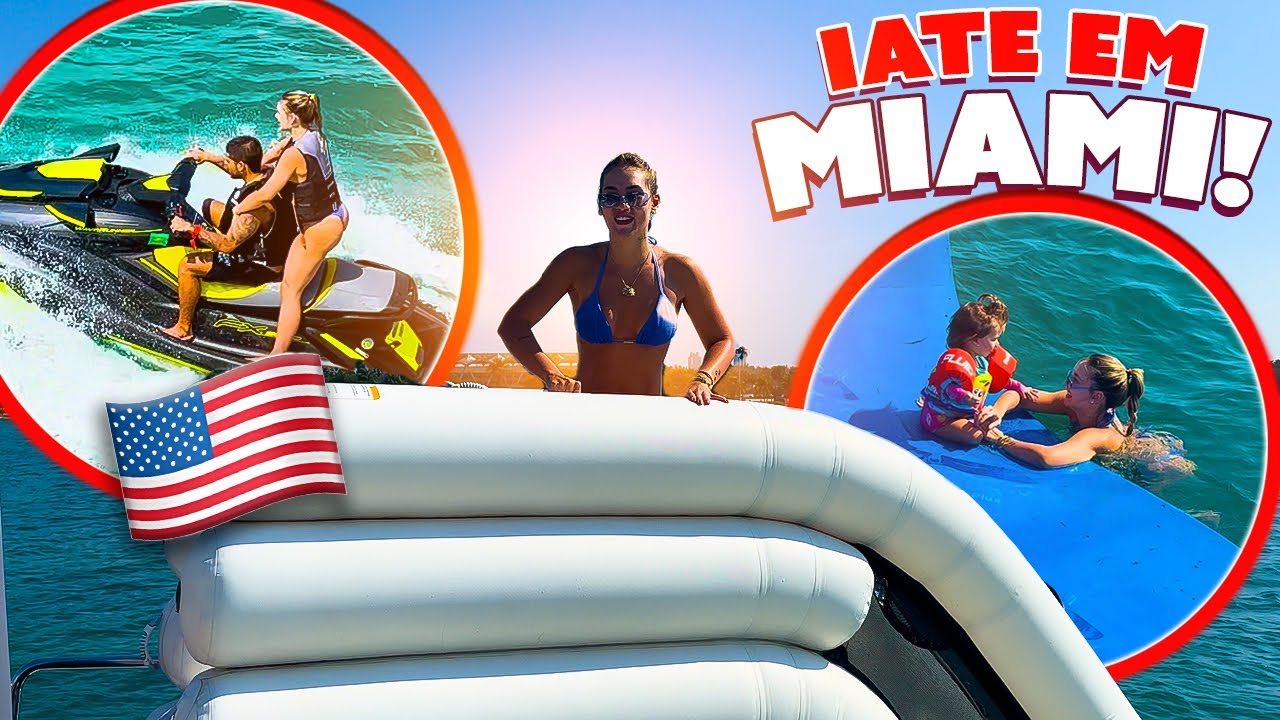 FIZEMOS UM PASSEIO DE IATE EM MIAMI!!
