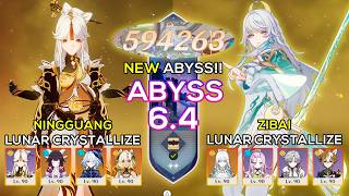 New C0 Zibai Lunar Crystallize & C6 Ningguang Lunar Crystallize Spiral Abyss 12 6.4 Genshin Impact