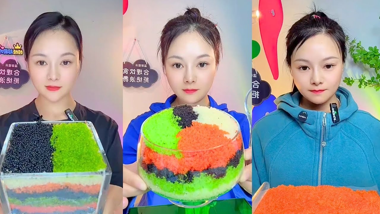 Colorful Fish Roe Eating ASMR | Soft Crunch Seafood Mukbang Colorful #35