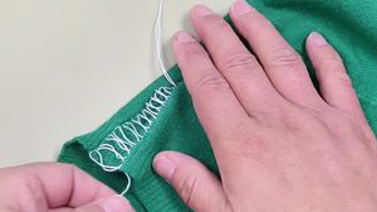 领口大改小 #针线活 #手工针线