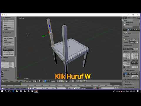 Cara Membuat Kursi dan meja, Di Aplikasi Blender - YouTube