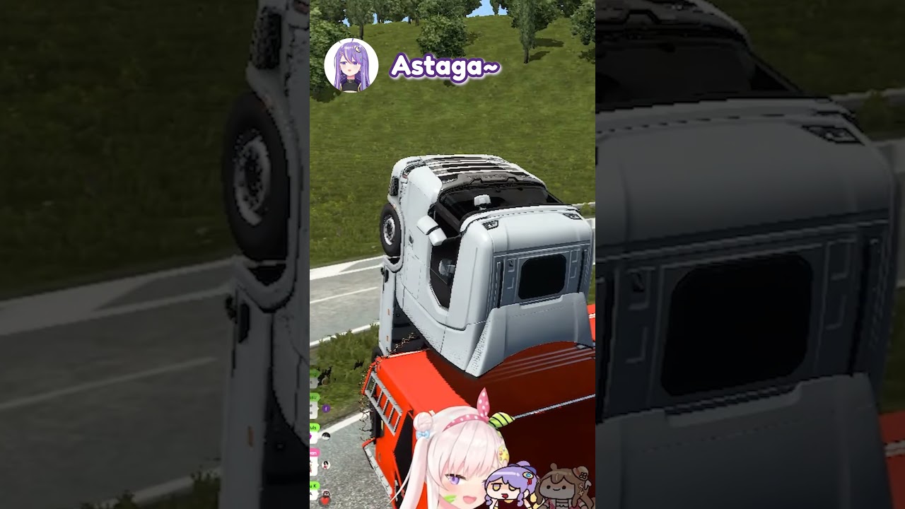 Ada yang berdiri tapi... #eurotrucksimulator2 #ayundarisu #moonahoshinova #iofi #hololive #holoid