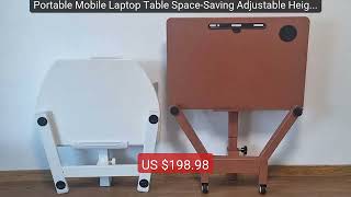 Portable Mobile Laptop Table Space-Saving Adjustable Height Pneuma... — Best Deal 2026 | Shop Now!