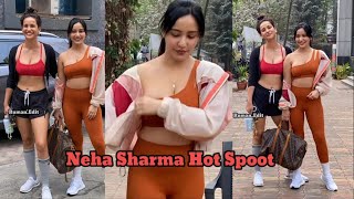 Oh My God.neha Sharma& Aisha Sharma Hot Spotted Ever Hot Gym Spotted.fitness Paps.