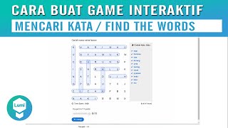 How to Make an Interactive Find the Words Game in LUMI H5P ~ Interactive Multimedia Tutorial screenshot 5