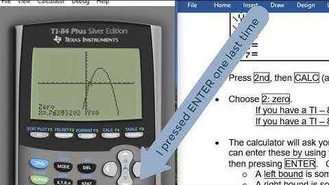 Calculator Video TI 83-84 (11) Finding x-intercepts (zeros) v. 2