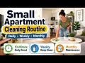 Simple Cleaning Routine for Small Apartments | Daily, Weekly &amp; Monthly Cleaning Plan