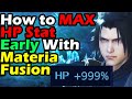 Crisis Core Final Fantasy 7 Reunion How To Get Max HP Stat Early How To Max HP 99999 Stat Guide