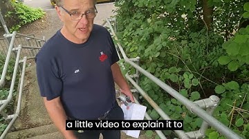 Orbital Fasteners, sloping galvanised handrail system.