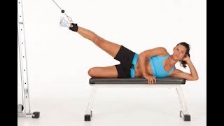Lying Cable Hip Adduction off Bench