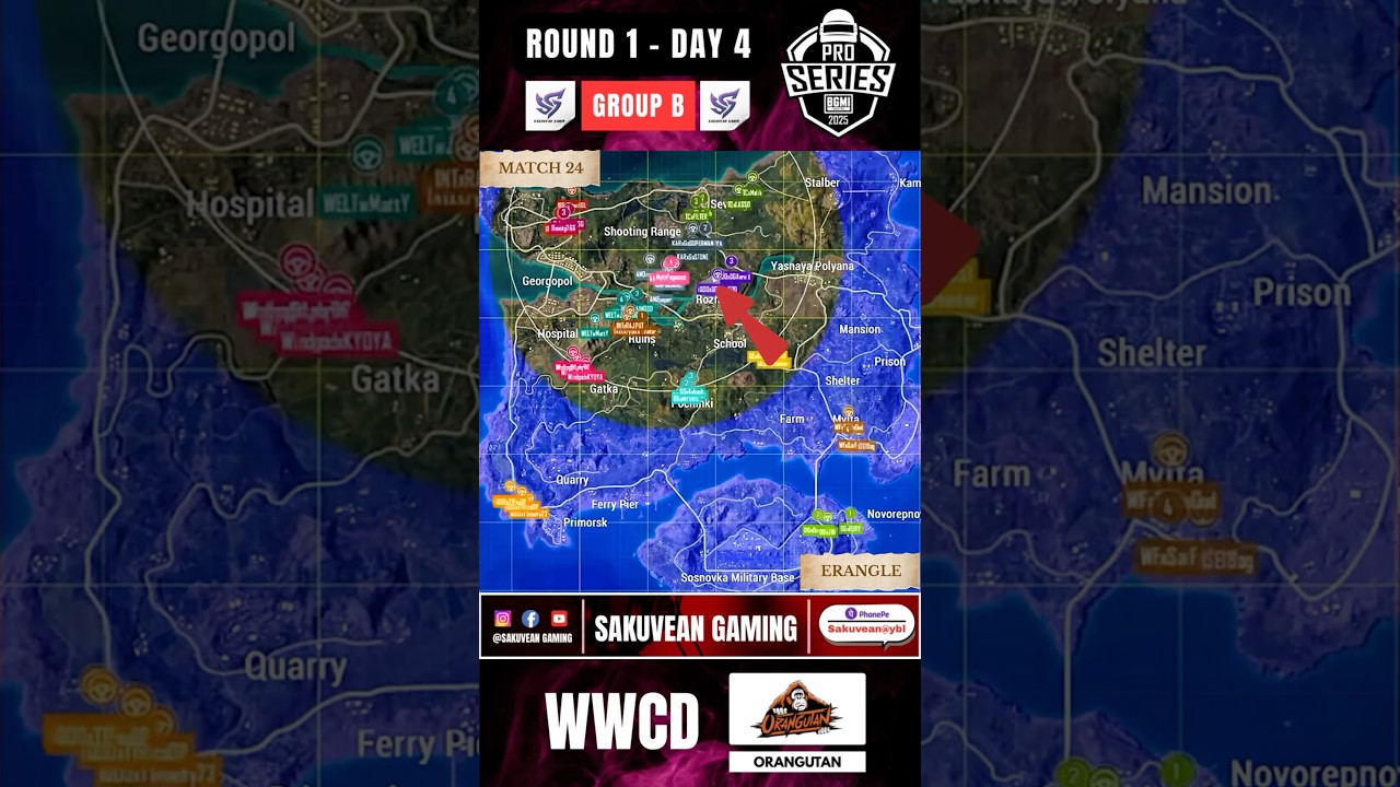 ORANGUTAN WWCD ROTATIONS | BMPS 2025 | GROUP B - DAY 4 | MATCH 24 - ERANGLE | ROUND 1