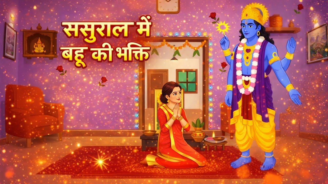 ससुराल में बहू की भक्ति | Bhakti Cartoon Story | Hindi Moral Story | 