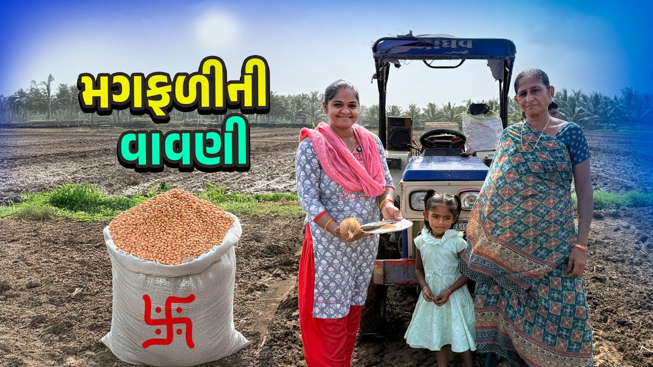 મગફળીની વાવણી કરી 🤩 વાડીયે કરી મજા 😊