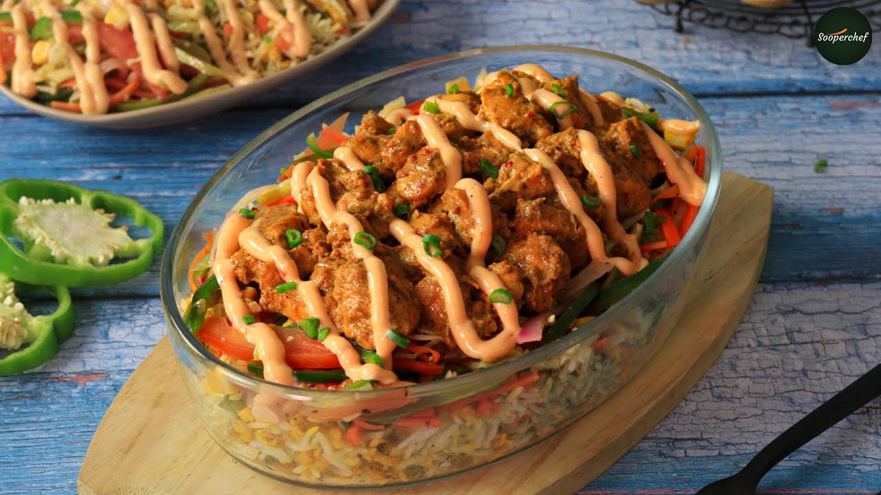 Chicken BBQ Rice Platter Recipe By SooperChef