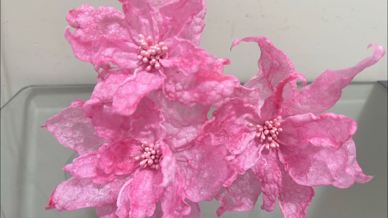 Вафельные цветы для декора торта🌸🌸Декор из вафельной бумаги на торт🌸🌸