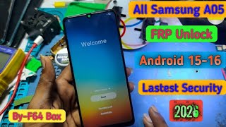 All Samsung A05 FRP Unlock Android 15-16 Latest Security 2026 By F64 Box || Samsung A05 FRP Reset