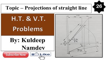 26. Projections of Straight Line | HT & VT Problem