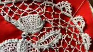 Irish Crochet Lace, finished bonnet