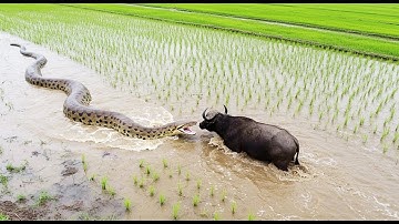 GIANT PYTHON vs BUFFALO | The Ultimate Battle of GIANTS