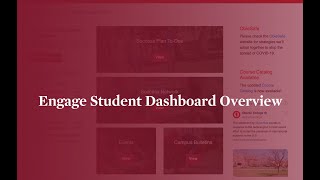 Engage Student Dashboard Overview