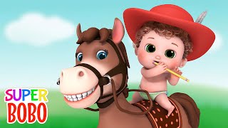 Baby Amy is going out, The Phone is Ringing | Super Bobo 4K Nursery Rhymes \& Kids Songs-Blue Fish