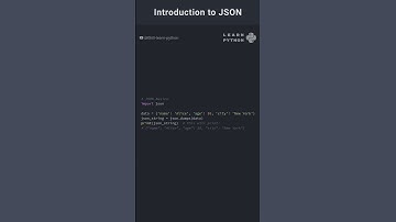 Introduction to JSON in Python #pythonlearning #programming #coding #pythoncoding #python