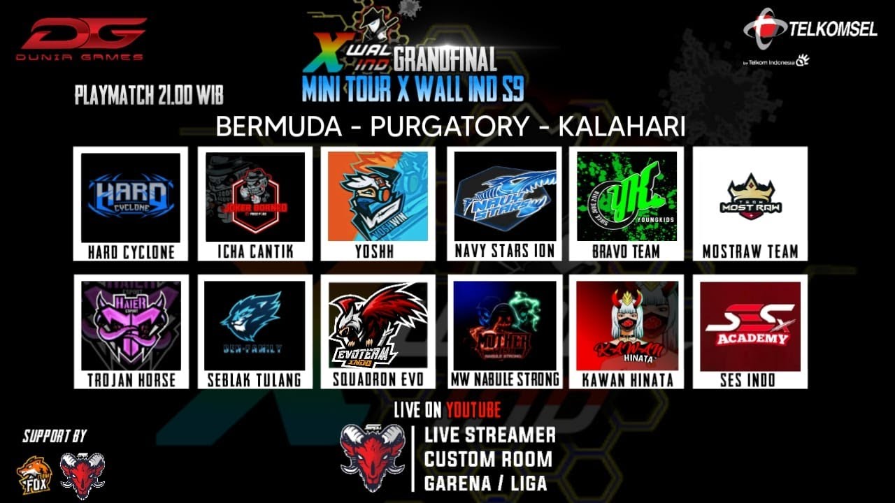 🔴 LIVE FINAL TOURNAMENT X WALL IND SEASON 9 - FREE FIRE ...
