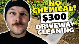 $300 Pressure Washing a Driveway with NO chemicals *I Never Do This*