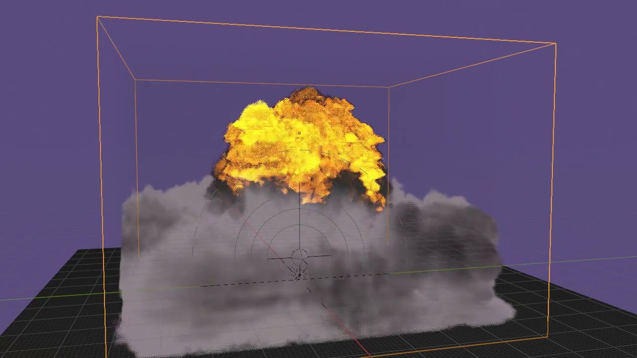 Blender 3D. Atomic bomb scratch tests.