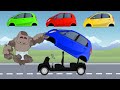 Learn colors with mini cars tata nano  small auto street vehicles for kids     