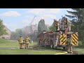 Firefighters battle 3-alarm apartment fire in Dublin; no injuries reported