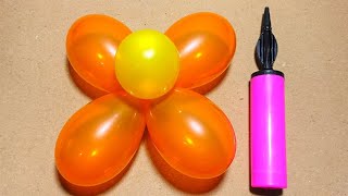 Orange Flower &amp; Mini Balloon Decoration Ideas | Easy DIY Party Decor 🎈🧡