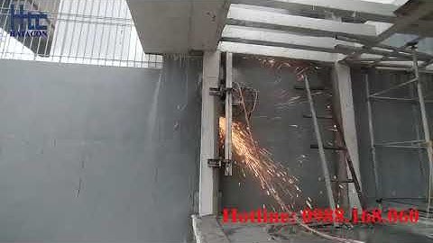 Cắt cột bê tông bằng công nghệ hiện đại chỉ có ở Hatacon - Công ty TNHH Kỹ thuật Xây dựng Hatacon.