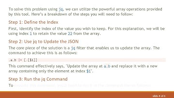 How to Update JSON Arrays by Retaining a Value at a Given Index