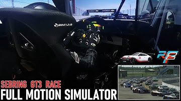 D-Box 4250i [100%] 3DOF Full Motion Simulator at Sebring + Integrated Triple Screen Setup rFactor 2