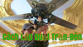 How to Install a Ceiling Fan-Lamp Without Fan Hook. Sharing Experience