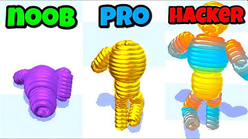 NOOB vs PRO vs HACKER / Rope Man - All levels Gameplay android/ios