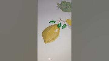 Using complementary colors to paint a lemon #shorts #ytshorts #art #drawing #painting #watercolor