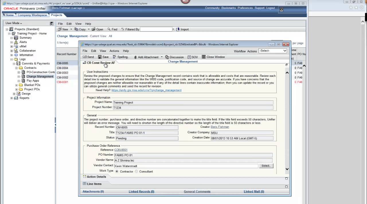 Unifier Basics (Sort Records. Accept Task, Expand a Form, Send Record ...