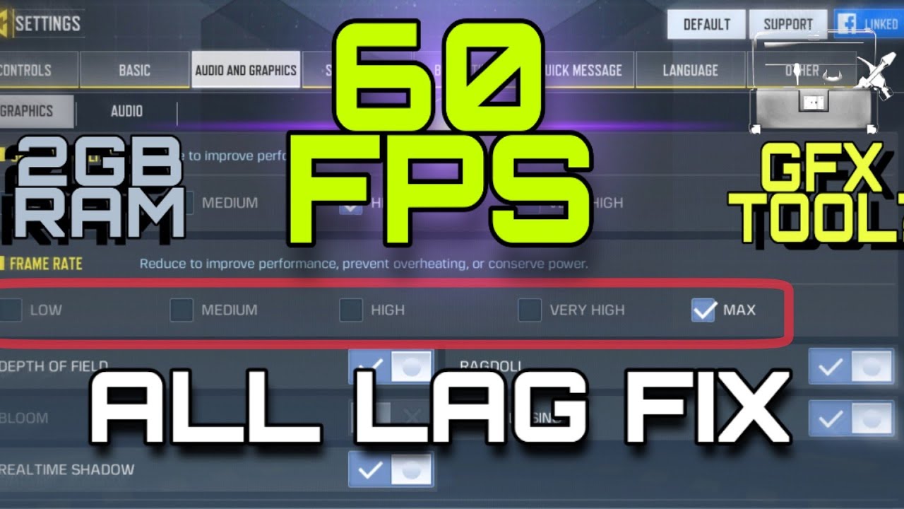 How to Fix Lag Call of Duty Mobile in 2GB Ram Phone | Best GFX Tool for COD  mobile - 