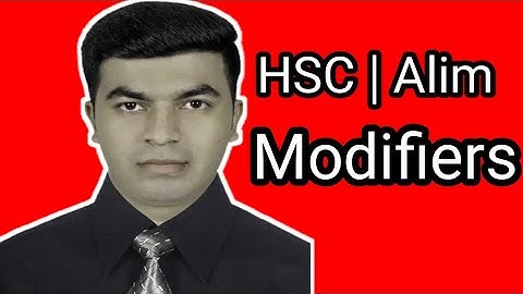 Modifiers(Part-1)| HSC |Alim| Hasan Mahmud