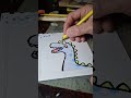 Dinosaur Drawing using Prismacolor Colored Pencil and ink. #Cartoon #Saturday #Drawing #Art #Sketch