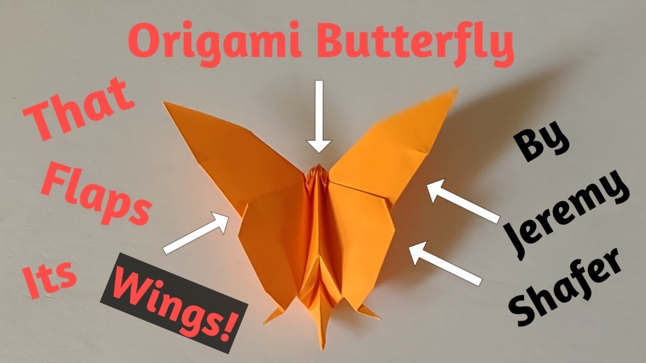 Origami Butterfly That Flaps Its Wings! By Jeremy Shafer