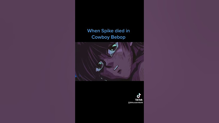 When Spike Died in Cowboy Bebop